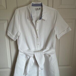 Vineyard Vines Linen Midi Dress, Size 12, White